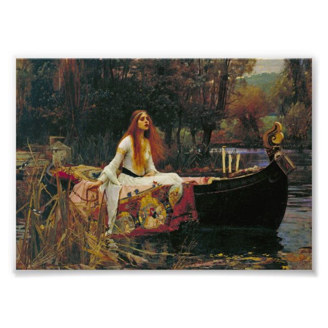 Impression Photo La Dame de Shalott sur l'eau (Devant)