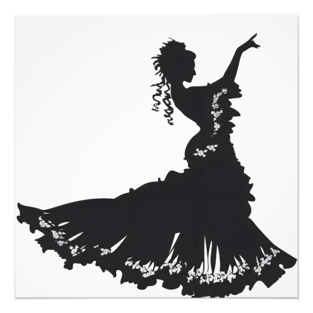Impression Photo La danseuse Lady Silhouette (Devant)