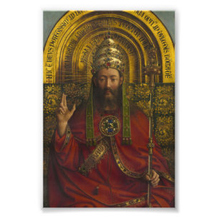 Impression Photo La Déité Enthronée, Christ, Le Retable De Gand