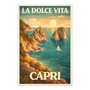 Impression Photo La Dolce Vita Capri Voyages Vintage