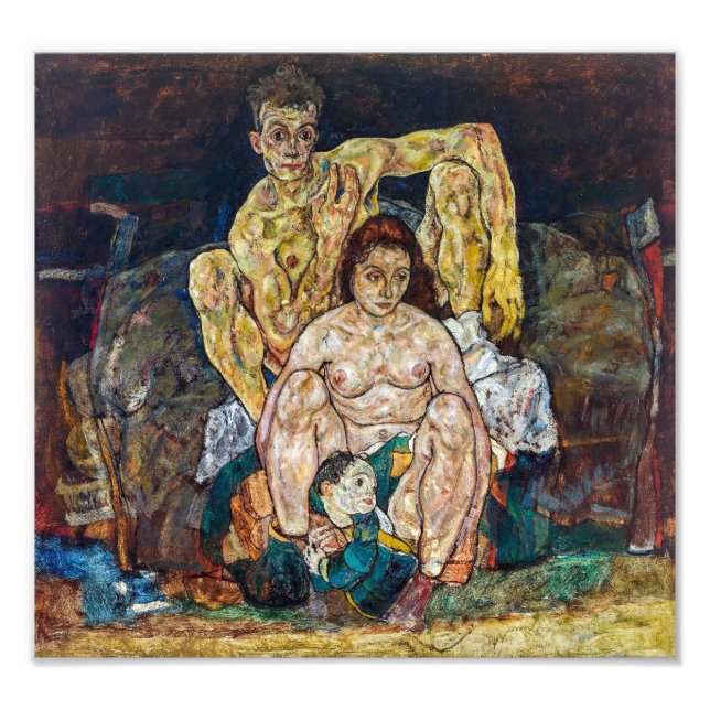 Impression Photo La famille | Egon Schiele | (Devant)
