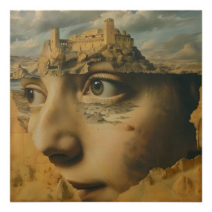 Impression Photo La femme et le surréalisme du château