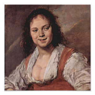 Impression Photo La fille gitane par Hals - affiche