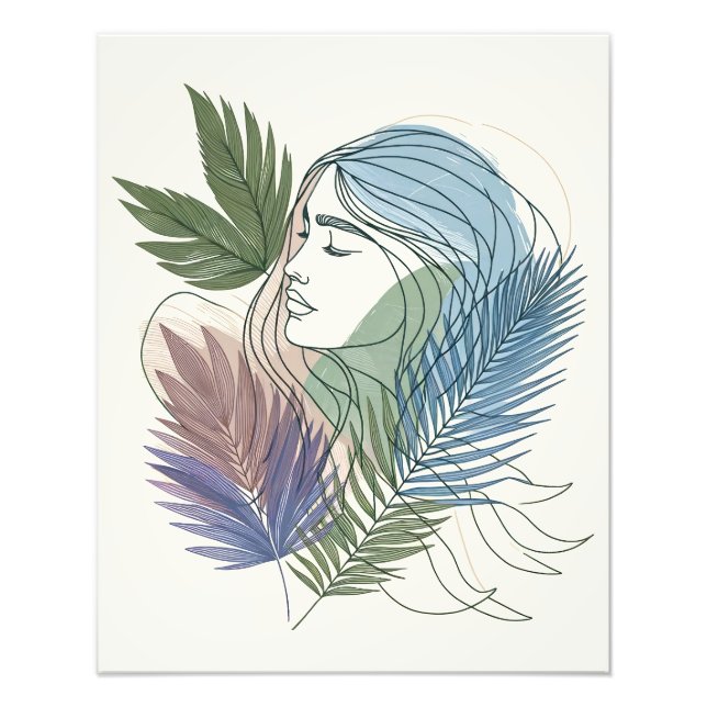 Impression Photo La fille Jungel - Art minimaliste (Devant)