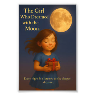 Impression Photo « La Fille qui rêvait avec la Lune »,