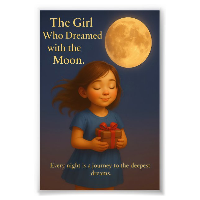 Impression Photo « La Fille qui rêvait avec la Lune », (Devant)
