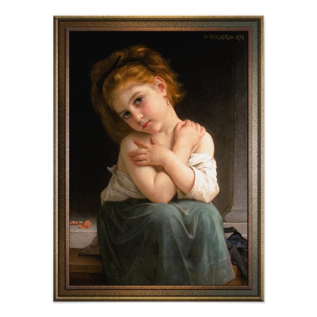 Impression Photo La Frileuse par William-Adolphe Bouguereau (Devant)