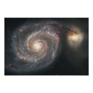 Impression Photo La galaxie de tourbillon (M51) et galaxie de