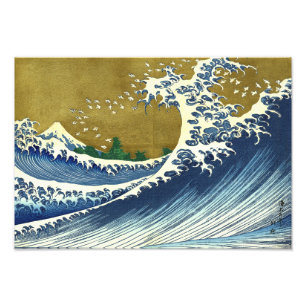 Impression Photo La Grande Vague couleur Hokusai