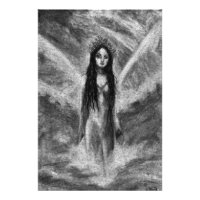 La Luna Dark Angel Fairy Goth Femme Original Art