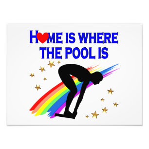 IMPRESSION PHOTO LA MAISON EST OÙ SE TROUVE LA PISCINE POUR CETTE B