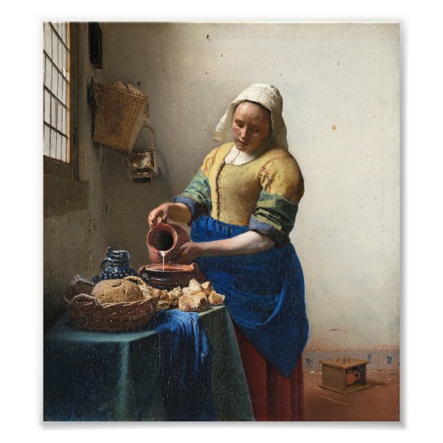 Impression Photo La Milkmaid de Johannes Vermeer (Devant)