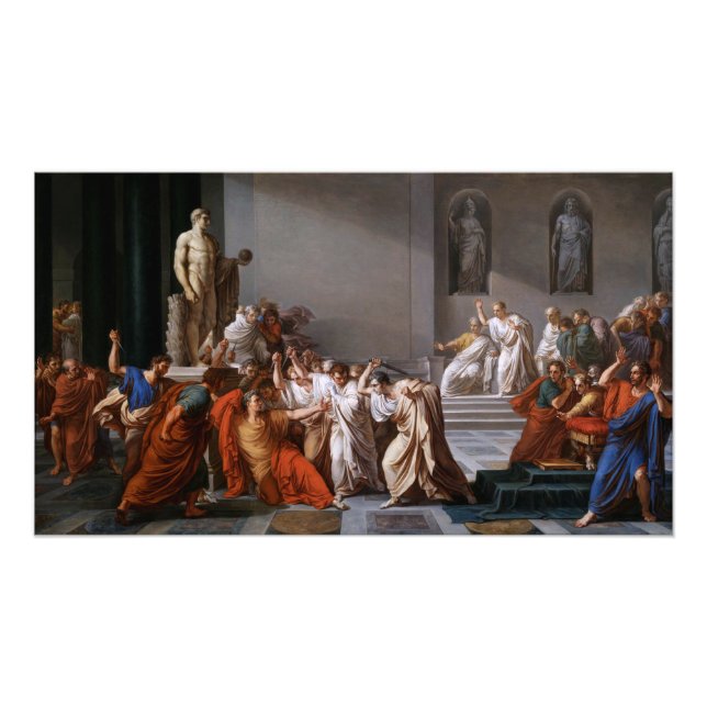 Impression Photo La morte di Cesare par Vincenzo Camuccini (Devant)