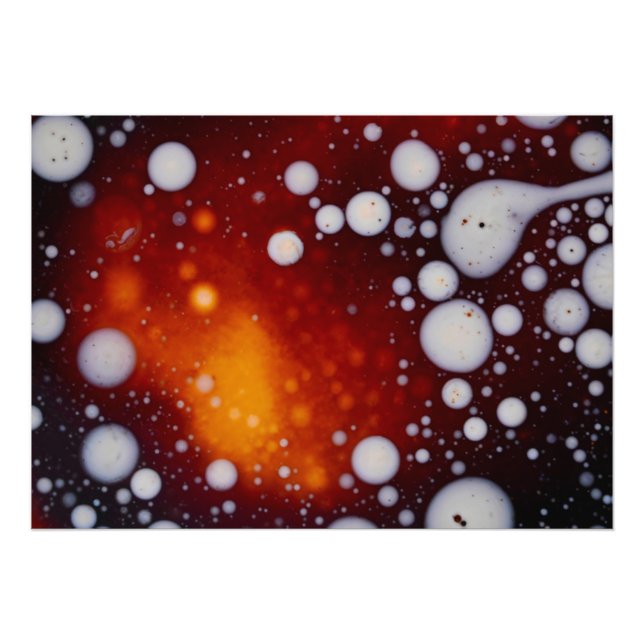 Impression Photo La naissance des étoiles dans un liquide Abstrait (Devant)