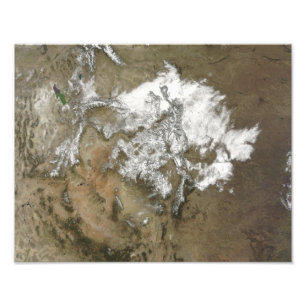 Impression Photo La neige couvre les montagnes Rocheuses aux États-