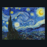 Impression Photo La nuit étoilée, 1889 par Vincent van Gogh<br><div class="desc">La nuit étoilée,  1889 par Vincent van Gogh. Il représente la vue depuis la fenêtre est de sa chambre d'asile à Saint-Rémy-de-Provence,  juste avant le lever du soleil,  avec l'ajout d'un village imaginaire.</div>