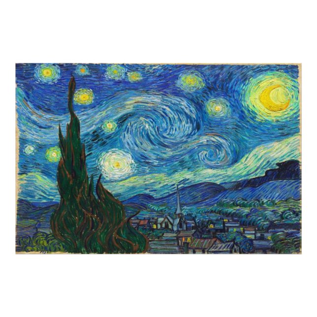 Impression Photo La nuit étoilée par Vincent van Gogh (Devant)