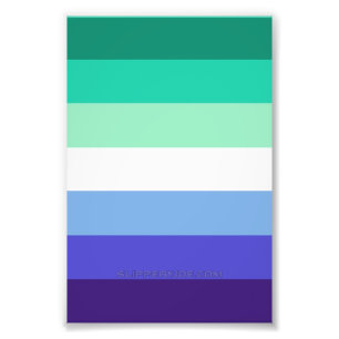 Impression Photo La palette de drapeau des hommes gays trans-inclus