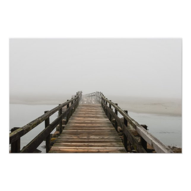 Impression Photo La passerelle de Good Harbour Beach dans le brouil (Devant)