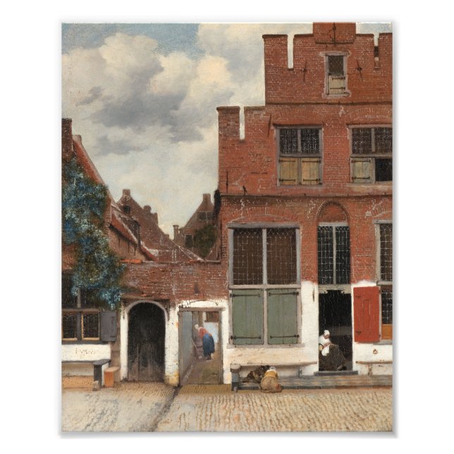 Impression Photo La petite rue de Johannes Vermeer (Devant)