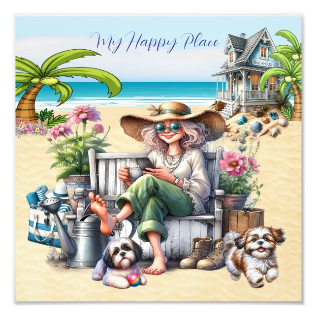 Impression Photo La Plage - Mon Endroit Heureux (Devant)