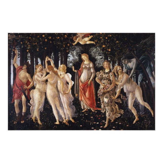 Impression Photo La Primavera (printemps) par Sandro Botticelli (Devant)