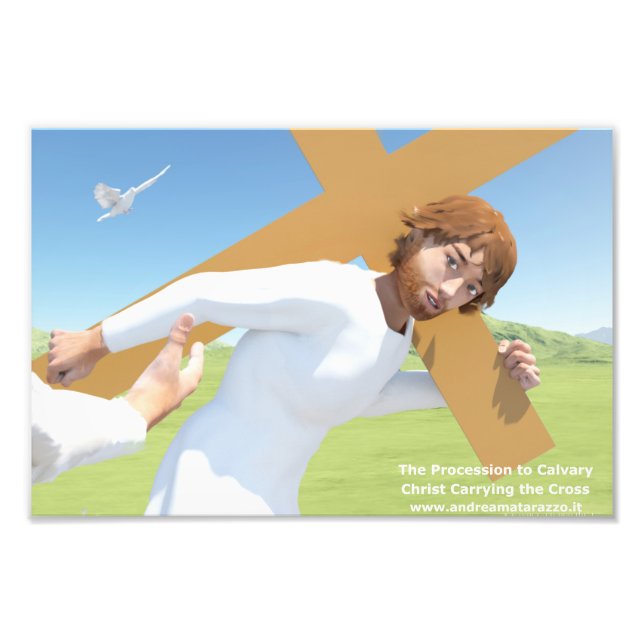 Impression Photo La procession pour le Calvaire du Christ transport (Devant)