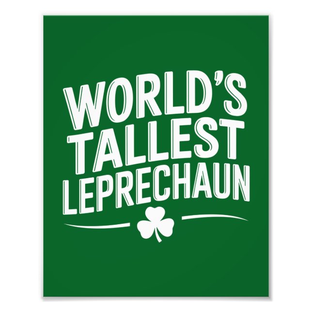 Impression Photo La Saint-Patrick du plus grand lutin du monde (Devant)