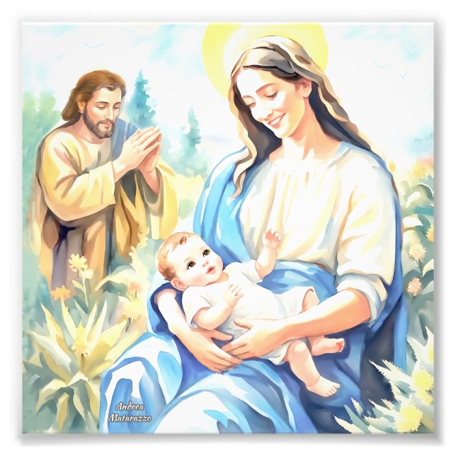 Impression Photo La Sainte Famille - Nativité (Devant)