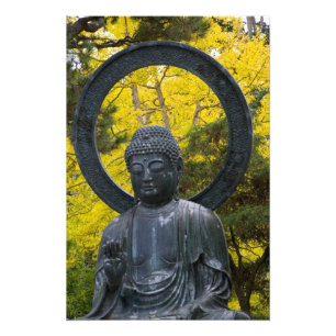 Impression Photo La statue de Budda dans les Jardins Japonais