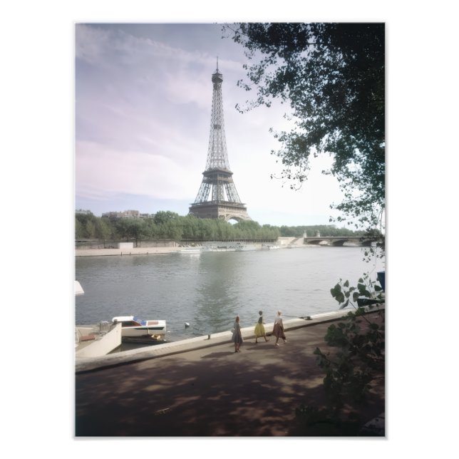 Impression Photo La Tour Eiffel. Paris, vers 1960. (Devant)