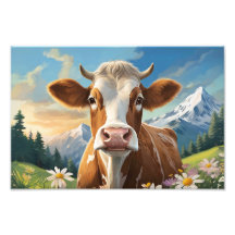 La vache dans les montagnes