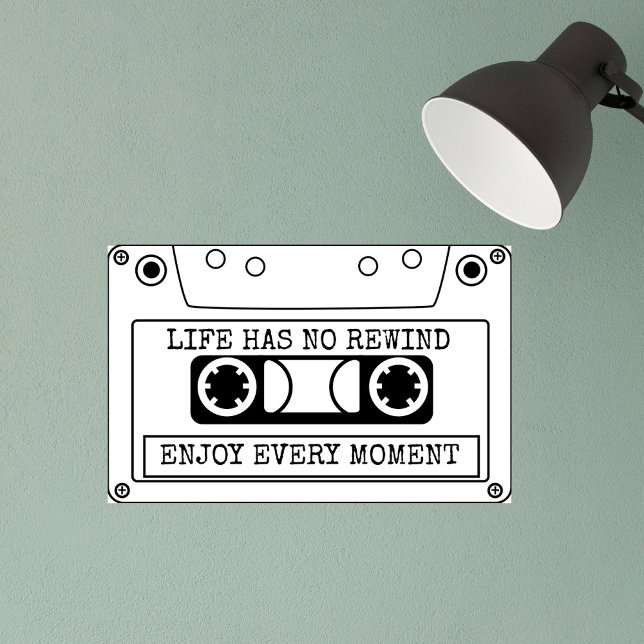 Impression Photo La vie n'a pas de rembobinage, profitez de chaque  (Life has no rewind enjoy every moment retro tape photo print by Ricaso. )