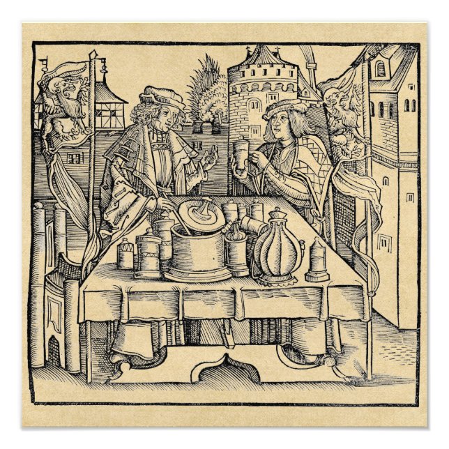 Impression Photo Laboratoire alchimiste royal dans le château (Devant)