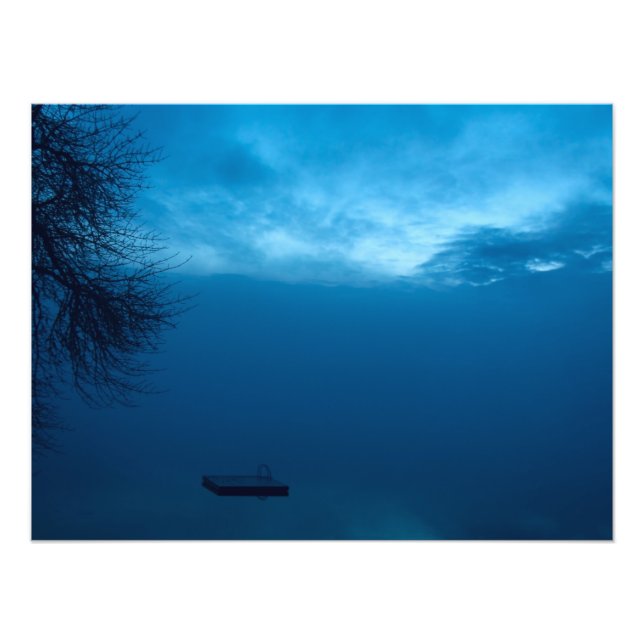 Impression Photo Lac gelé le soir de la Foggy (Devant)