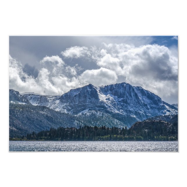 Impression Photo Lac June et Carson Peak avec tempête imminente (Devant)