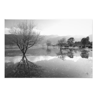 Impression Photo Lac noir et blanc