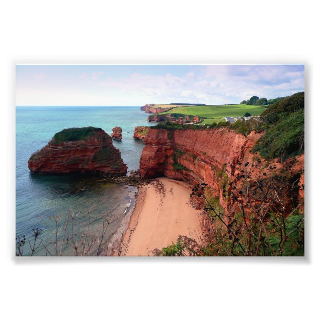 Impression Photo Ladram Bay Jurassic Coast Devon Angleterre (Devant)