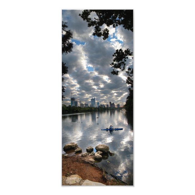 Impression Photo Ladybird Lake Kayak - Skyline - Austin Texas (Devant)