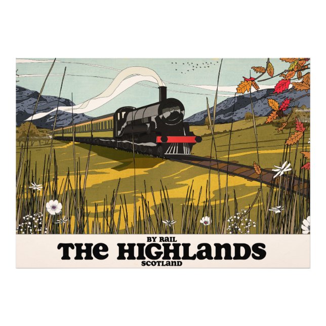 Impression Photo L'affiche de voyage dans les Highlands d'Écosse (Devant)