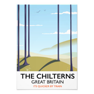 Impression Photo L'affiche de voyage des Chilterns Grande-Bretagne