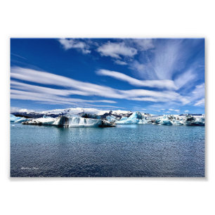 Impression Photo lagune des glaciers islandais