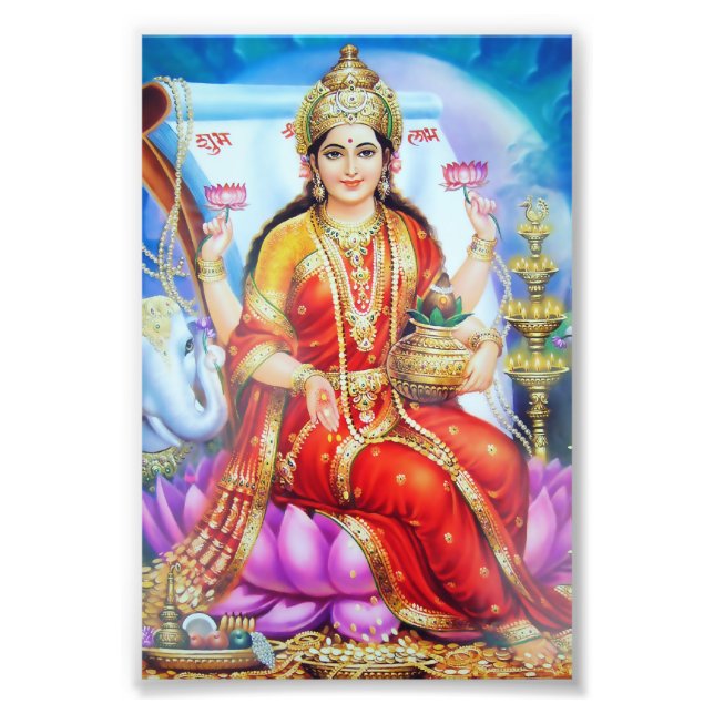 Impression Photo Lakshmi Print (4" x 6") - Version 1 (Devant)