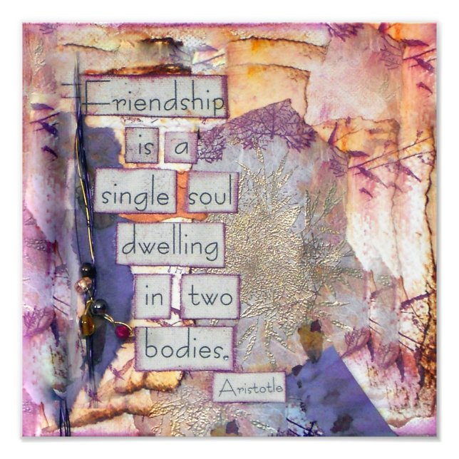Impression Photo L'Amitié Des Citations Est Une Âme Unique (Devant)