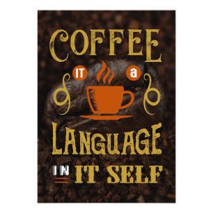Impression Photo Langage de café pour amateur de café
