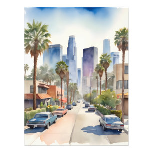 Impression Photo L'aquarelle de Los Angeles
