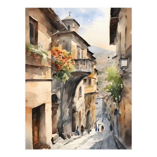 Impression Photo L'aquarelle de Tbilissi (Devant)