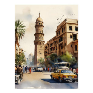 Impression Photo L'aquarelle du Caire