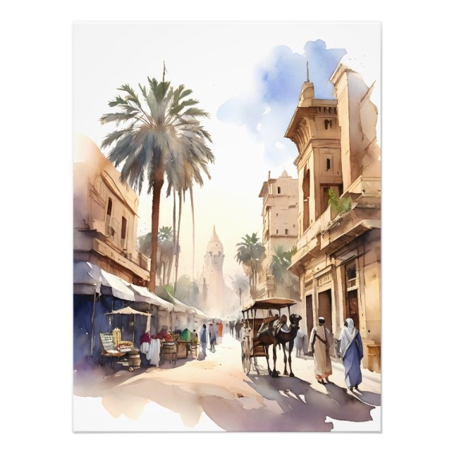 Impression Photo L'aquarelle du Caire (Devant)