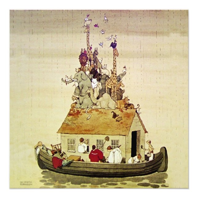 Impression Photo « L'arche de Noé » par W Heath Robinson (Devant)